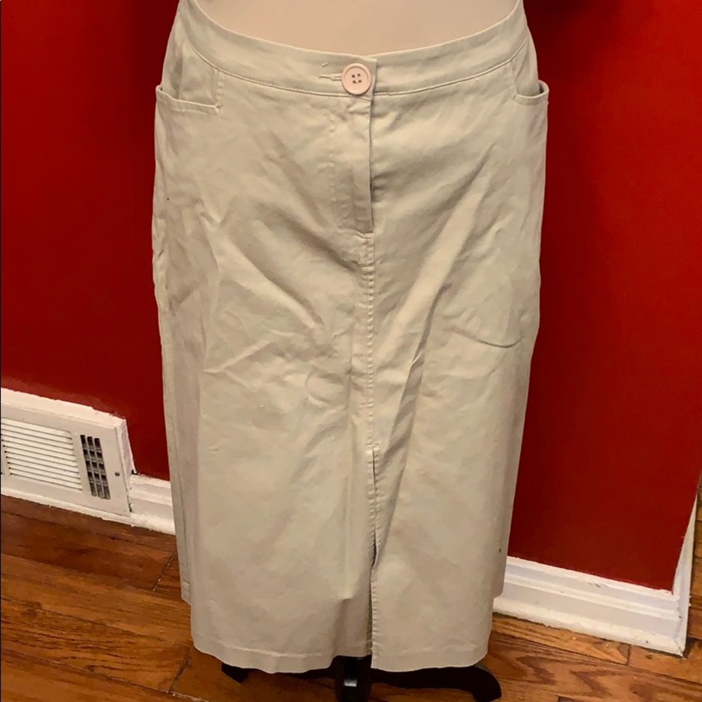 Metrostyle Tan midi skirt size 12 New
